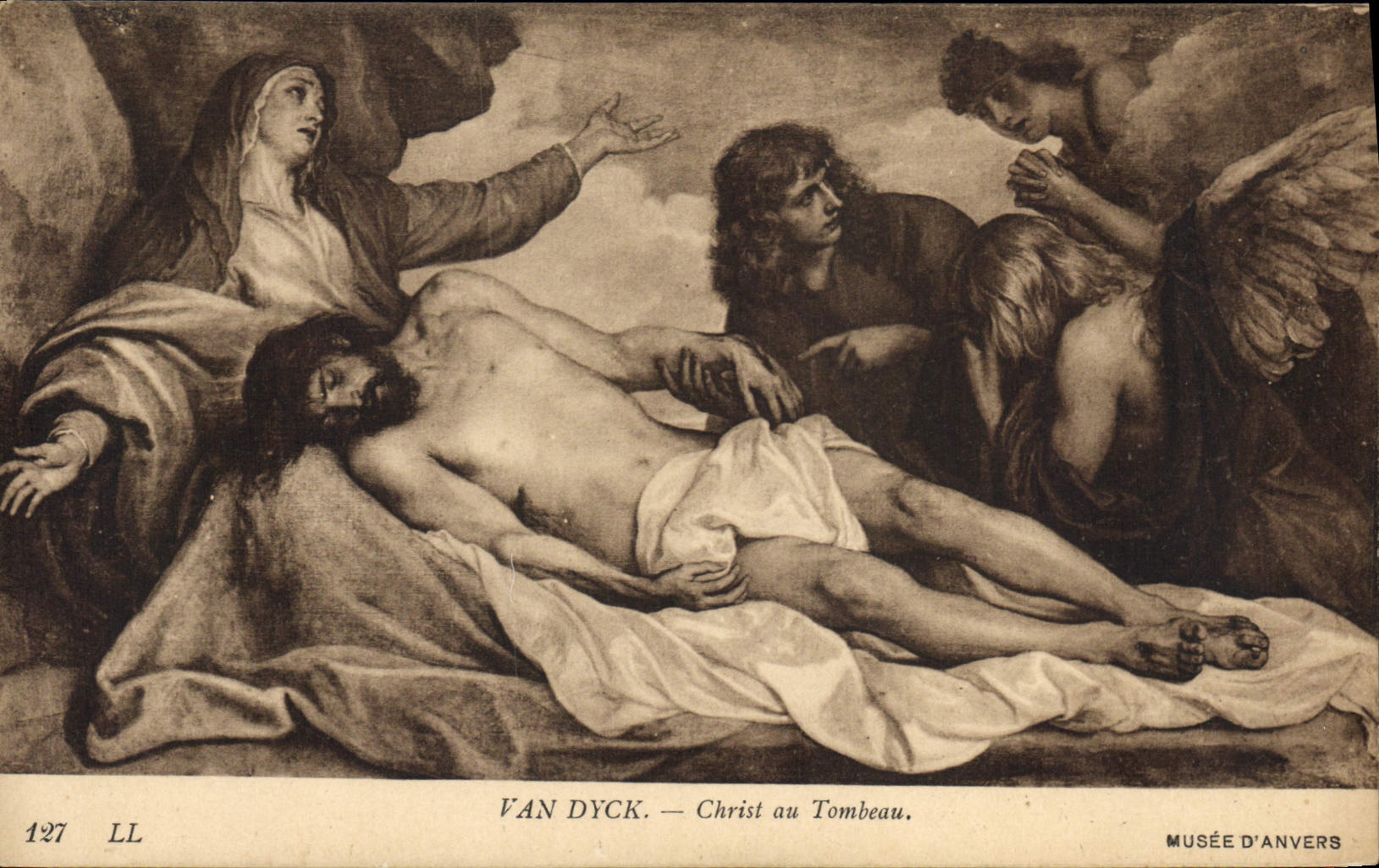 CPA Van Dyck Christ au tombeau Musee d'Anvers 