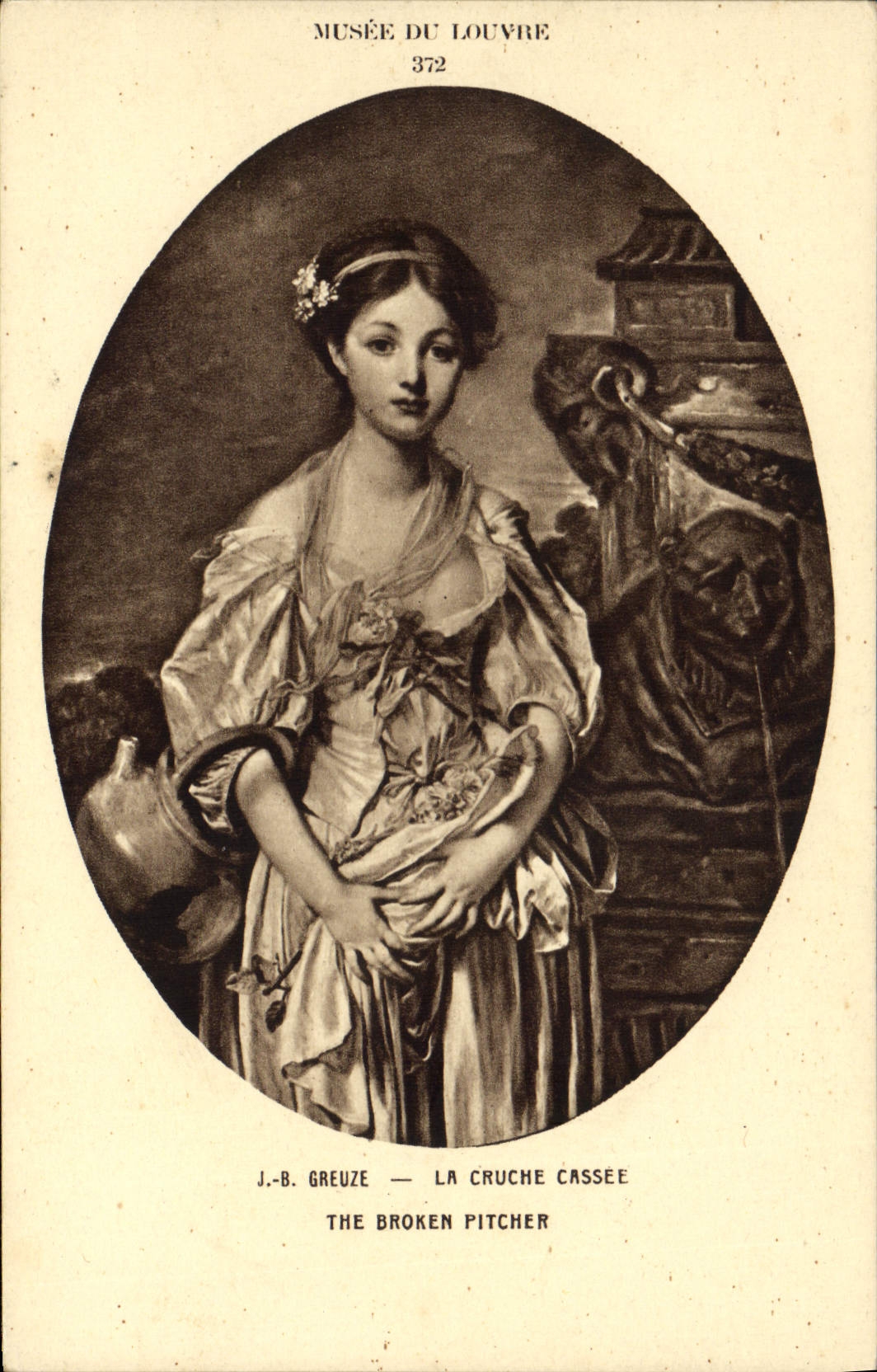 CPA Paris Musee du Louvre Greuze La cruche cassee 
