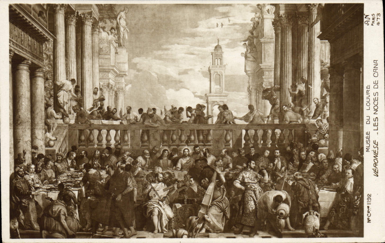 CPA Paris Musee du Louvre Veronese Les noces de Cana 