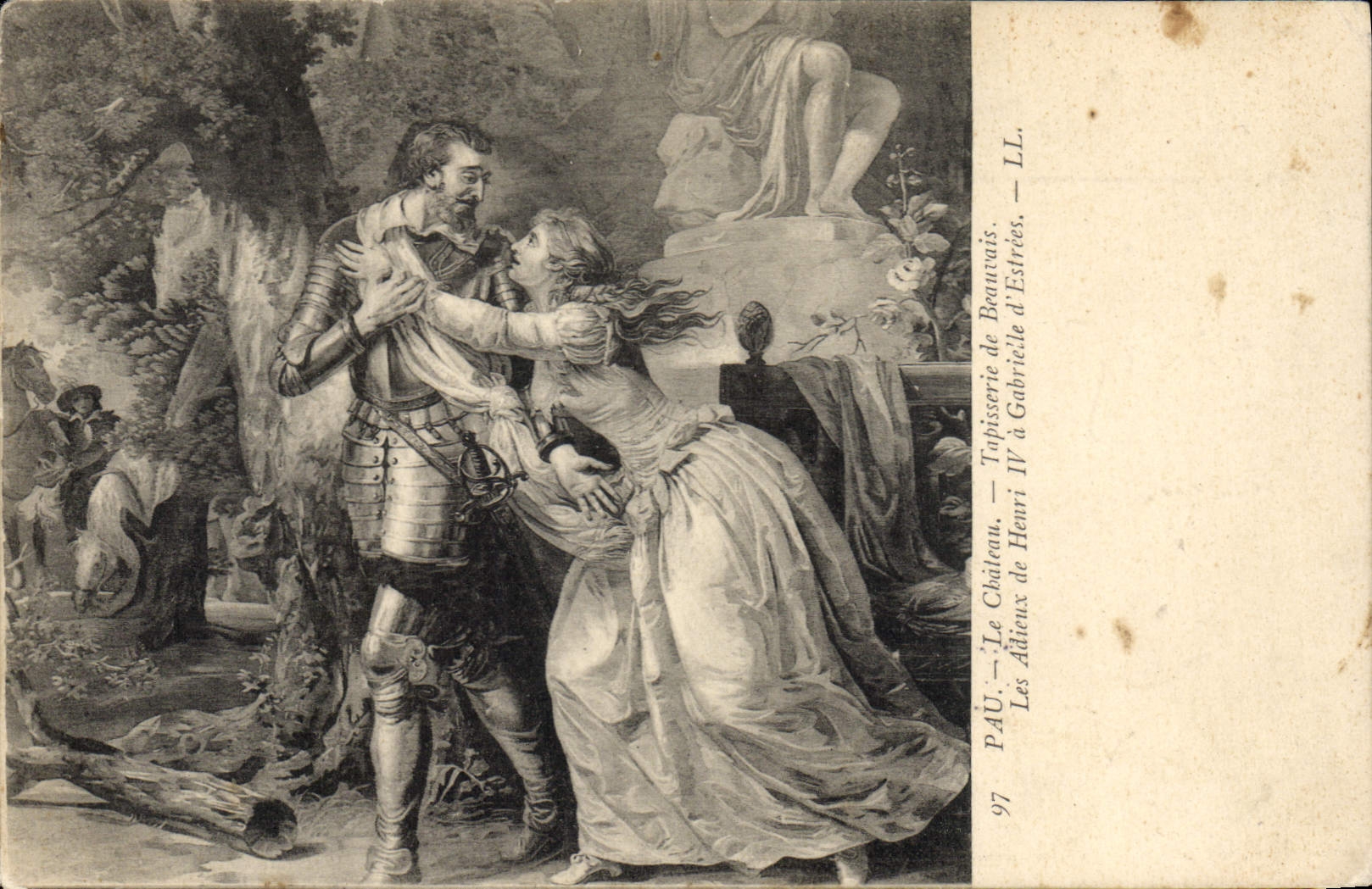 CPA Pau Le chateau Tapisserie de Beauvais Les adieux de Henri IV a Gabrielle d'Estrees 
