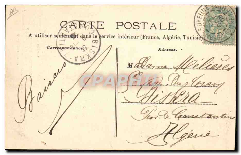 CPA Folklore Question d'age  — Verso
