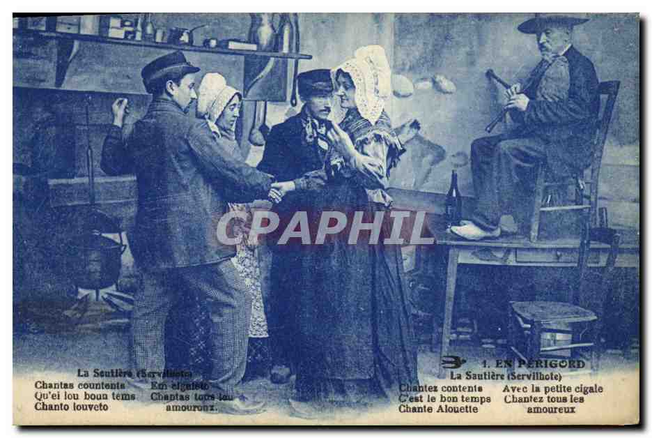 CPA Folklore En Perigord La soutiere 