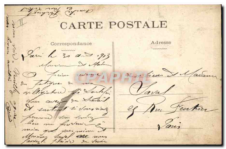 CPA Folklore Au pays Marchois  — Verso