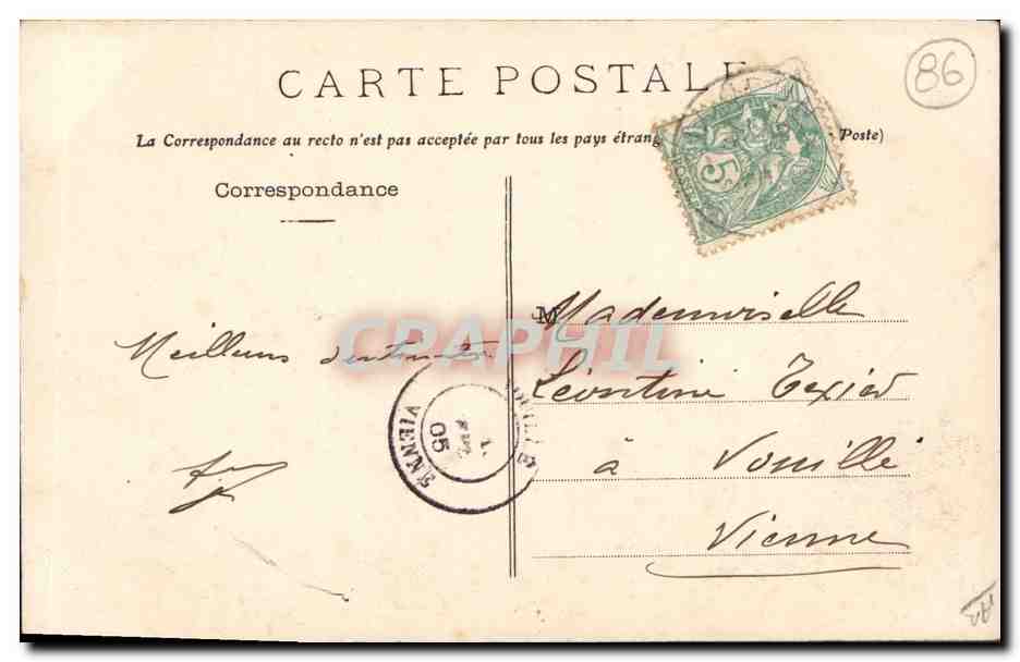 CPA Folklore St Leger de Montbrillais Coiffures du pays  — Verso