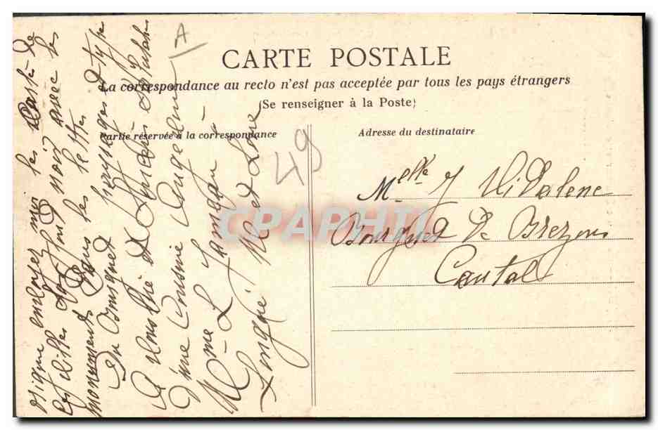 CPA Folklore Anjou Coiffe de Saumur et environs  — Verso