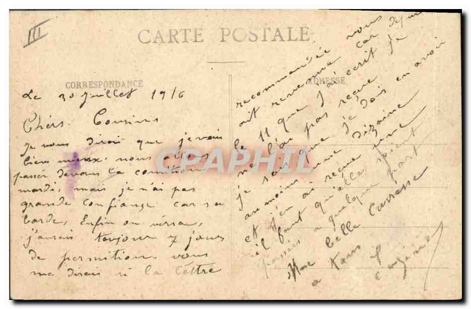 CPA Folklore Farandole Thouarsaise  — Verso