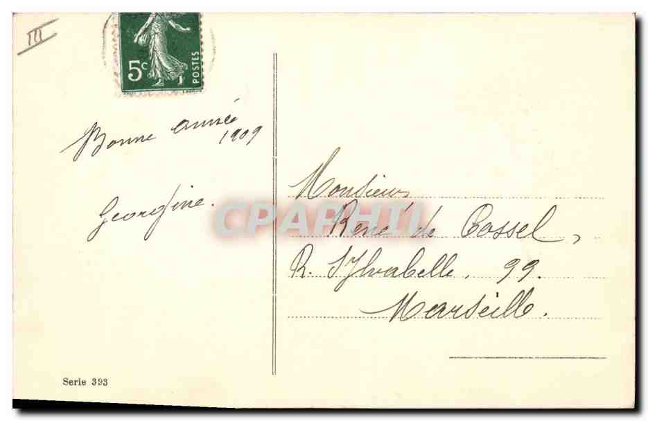 CPA Fantaisie Enfant Chiens Bonne annee  — Rückseite