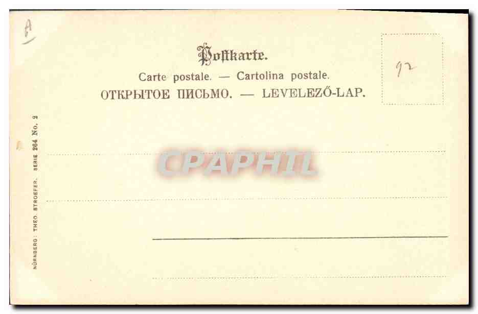 Jeune femme couronnée de fleurs — gravure signée Rosii — série 264 — Reverso