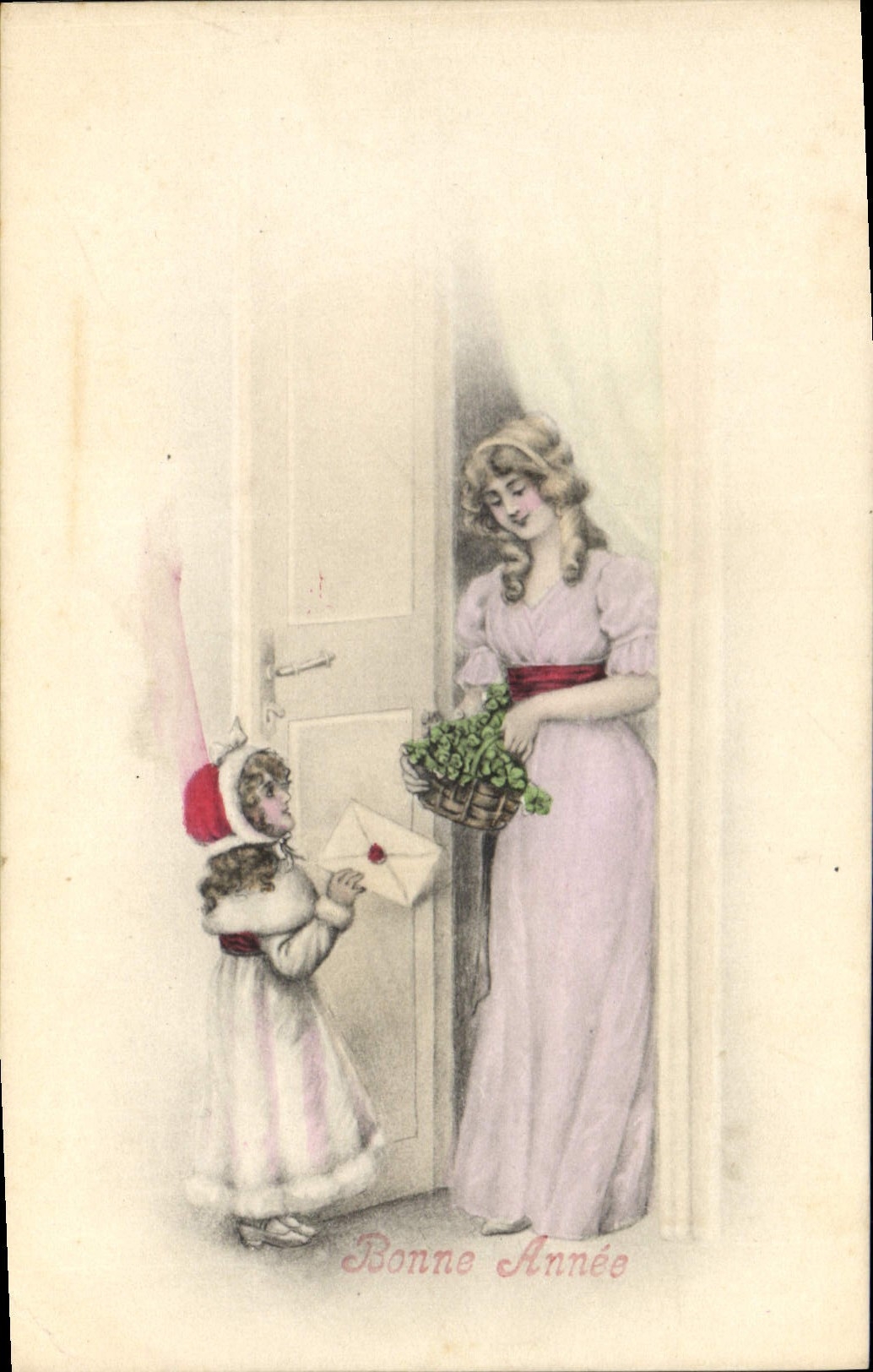 CPA Fantaisie Femme Enfant 