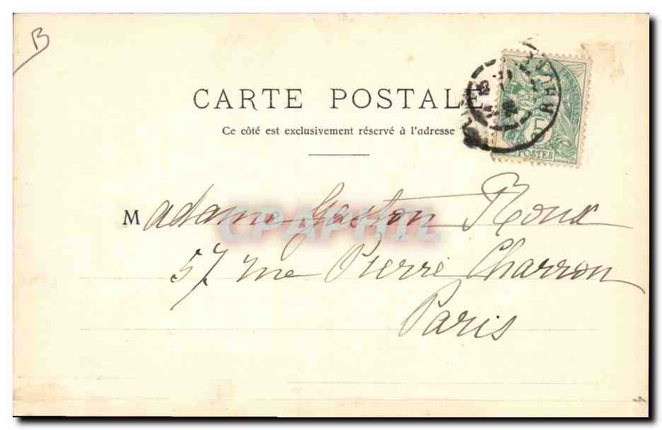 Femme en robe violette — 18 avril 1903 — sans éditeur ni numéro visible — Reverso