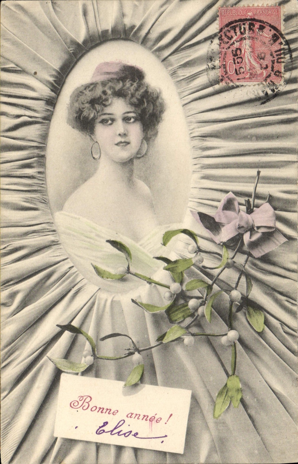 Femme élégante — Bonne année ! — Éditeur inconnu, n° de série non visible