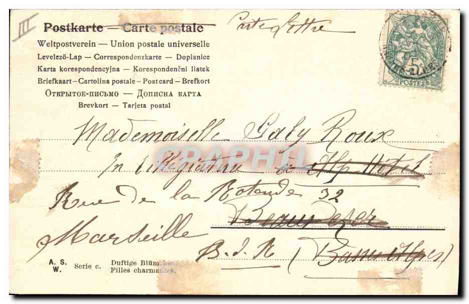 Filles charmantes — A.S. — editore A.S.W. n°32 — Verso