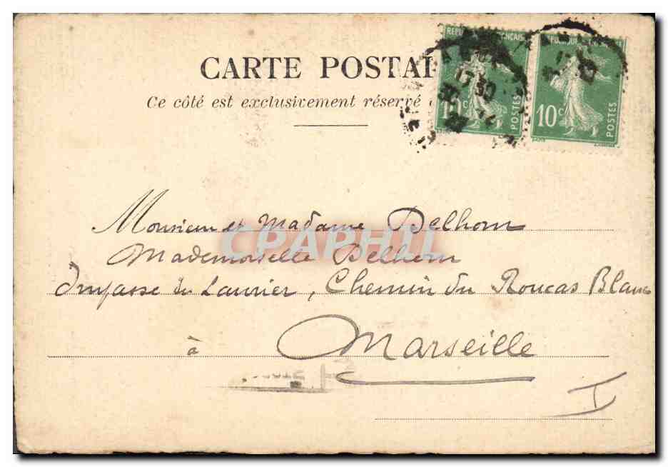 Marseille — scène de rue — éditeur inconnu, n° de série non visible — Reverso