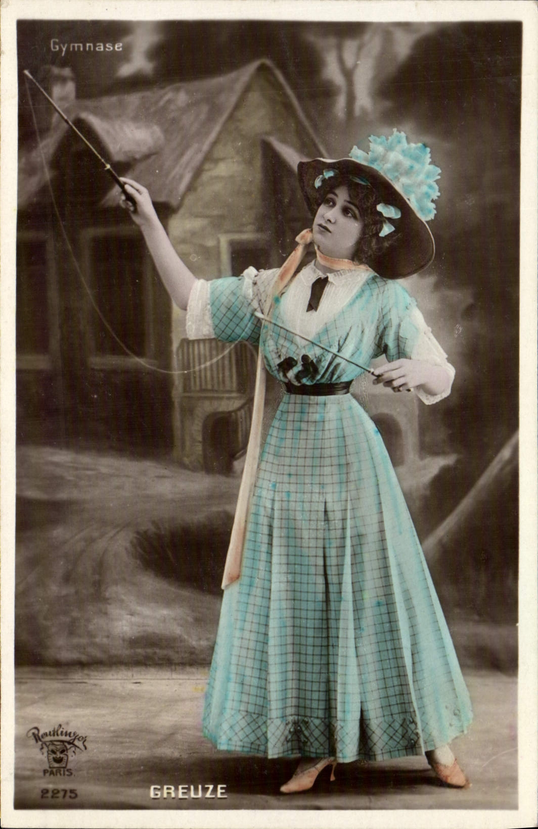 CPA Femme Greuze Theatre Gymnase Diabolo
