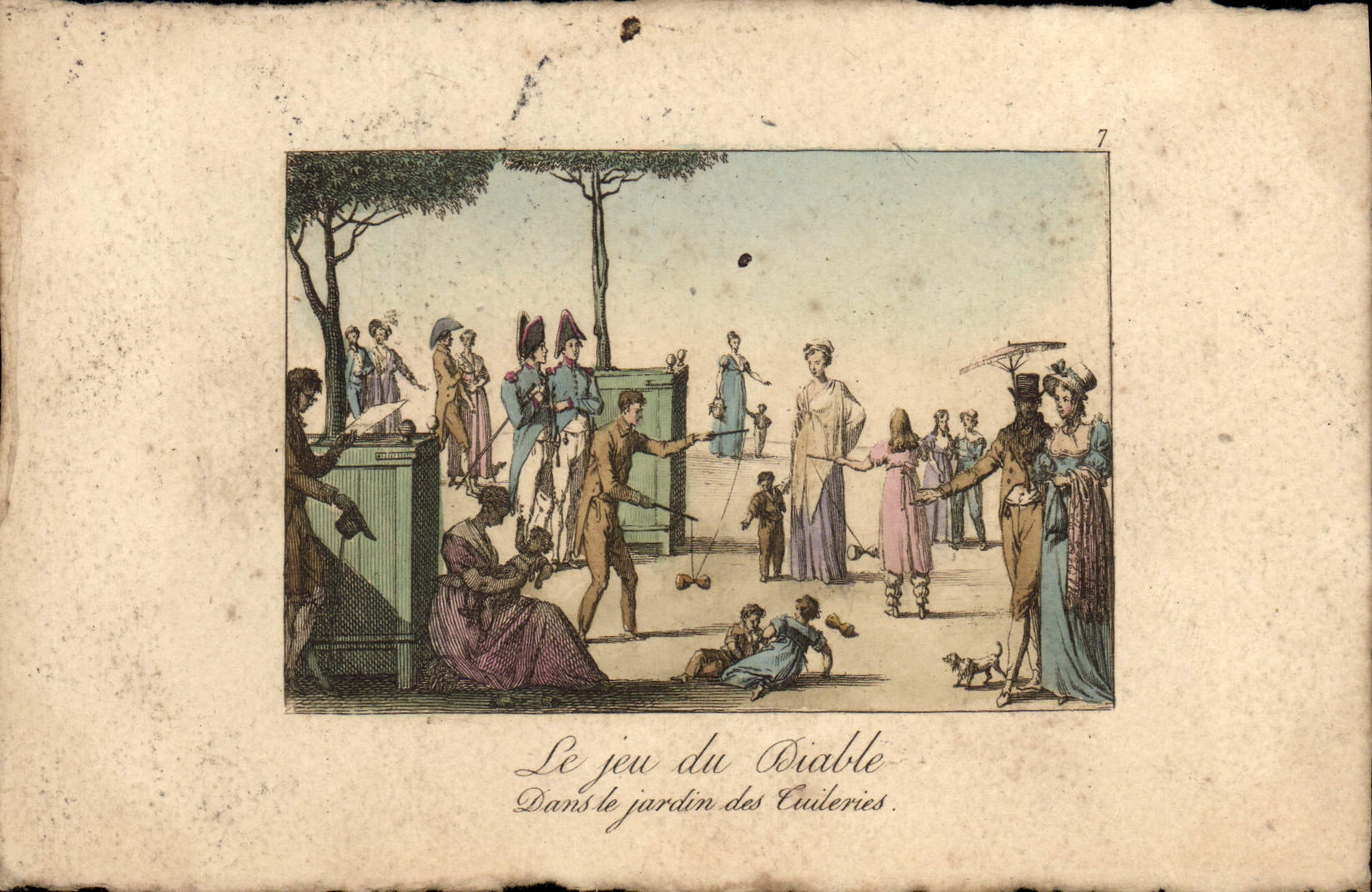 CPA Le jeu du diable dans le jardin des Tuileries Diabolo 