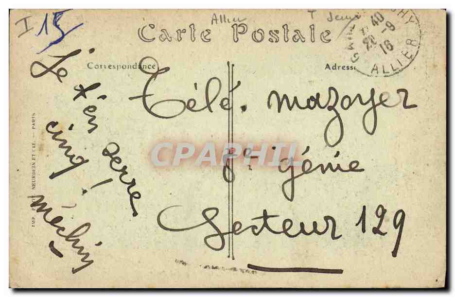 CPA Vichy Le casino Salle des jeux  — Rückseite