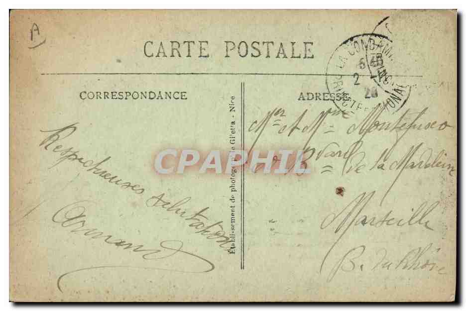 CPA Monte Carlo Salle de jeux La roulette  — Verso