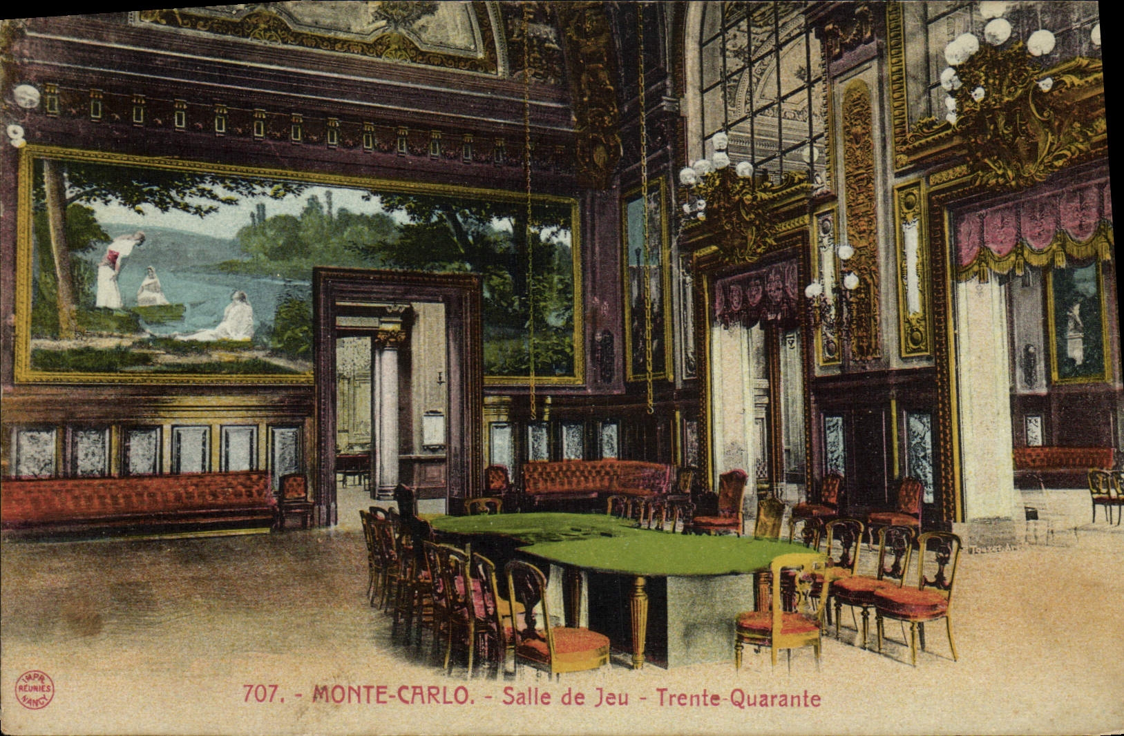 Monte-Carlo - Salle de Jeu - Trente-Quarante — Éditeur: Union Réunies, n° 707