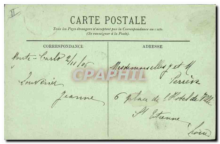 CPA Casino Monte Carlo La salle Schmidt  — Verso