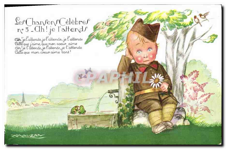 CPA Fantaisie Illustrateur Les chansons celebres Militaria Mauzan 
