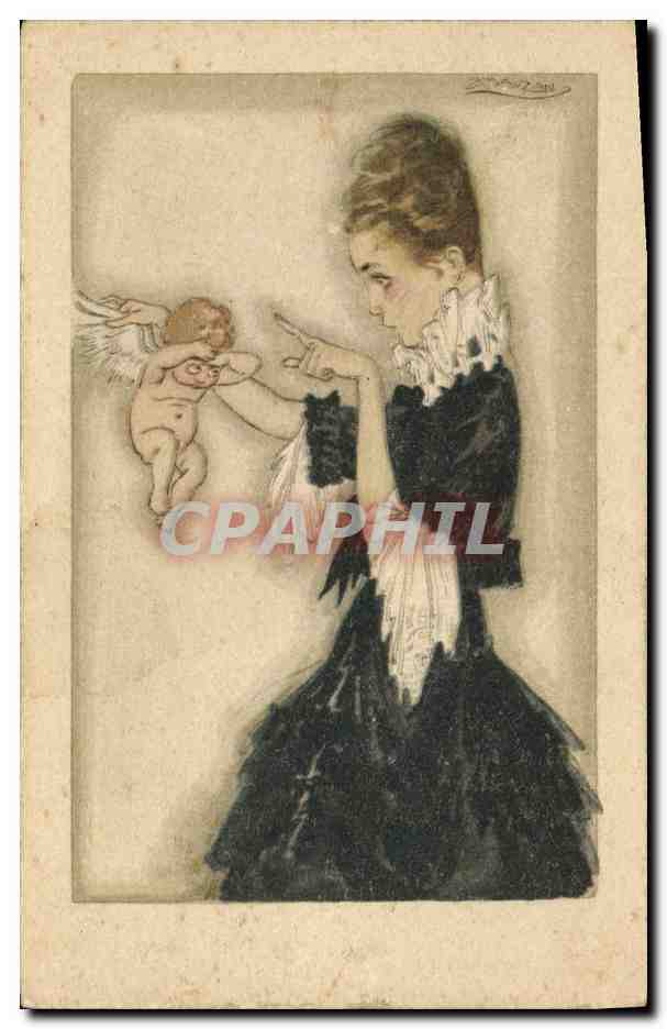 CPA Fantaisie Illustrateur Mauzan Femme Ange 