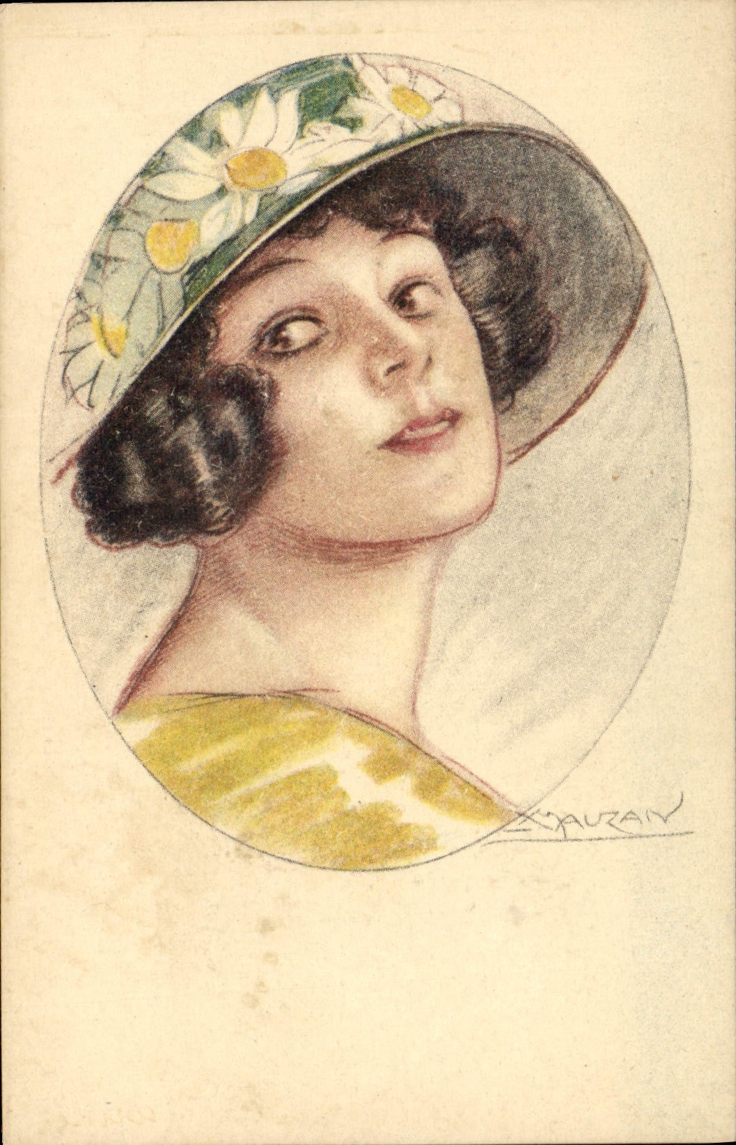 CPA Fantaisie Illustrateur Mauzan Femme 