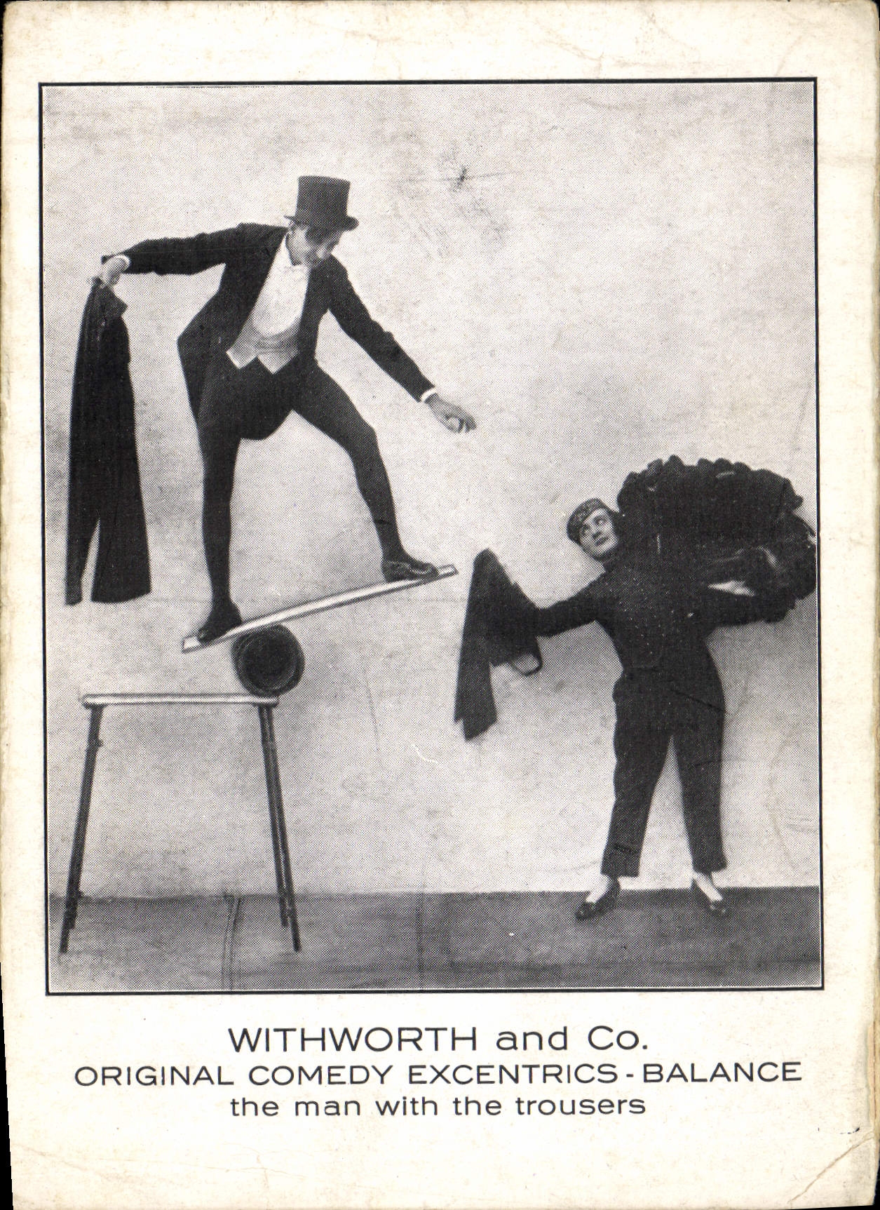 Balance du homme avec les pantalons — WITHWORTH and Co. — Original Comedy Excentrics