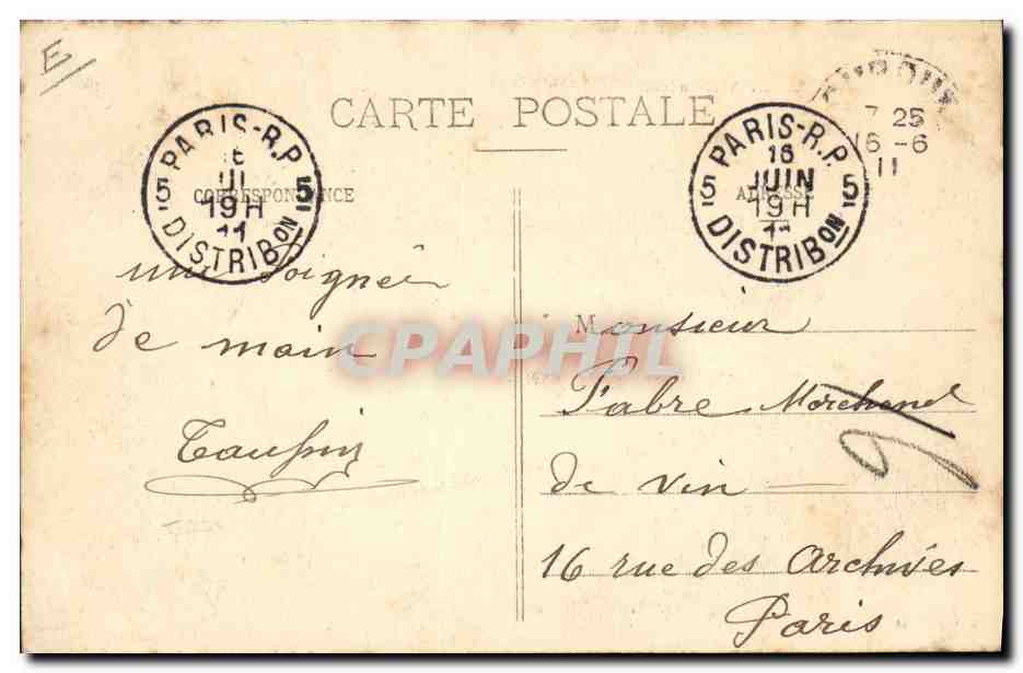 CPA Folklore Morvan Orchestre Morvandeau TOP — Verso
