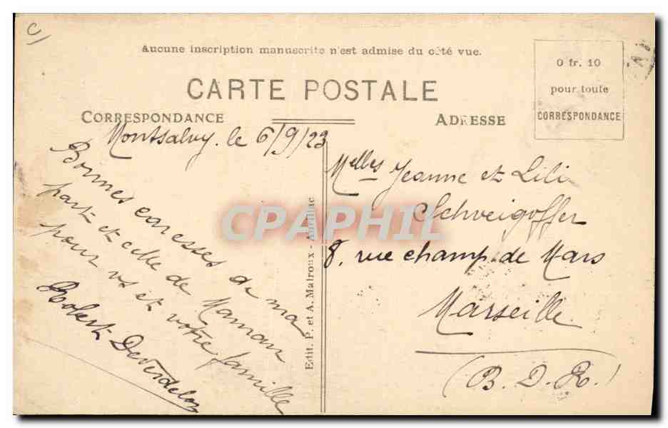 Un Cabraitaire — L'Auvergne 757 — Éd. P. et A. Malroux — Reverso