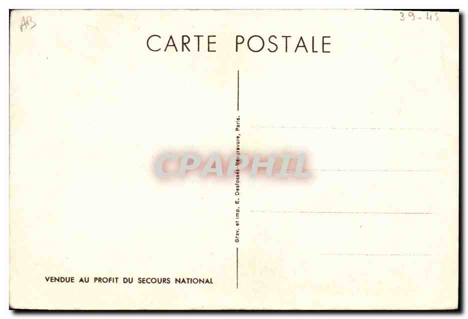 CPA Militaria Philippe Petain  — Verso
