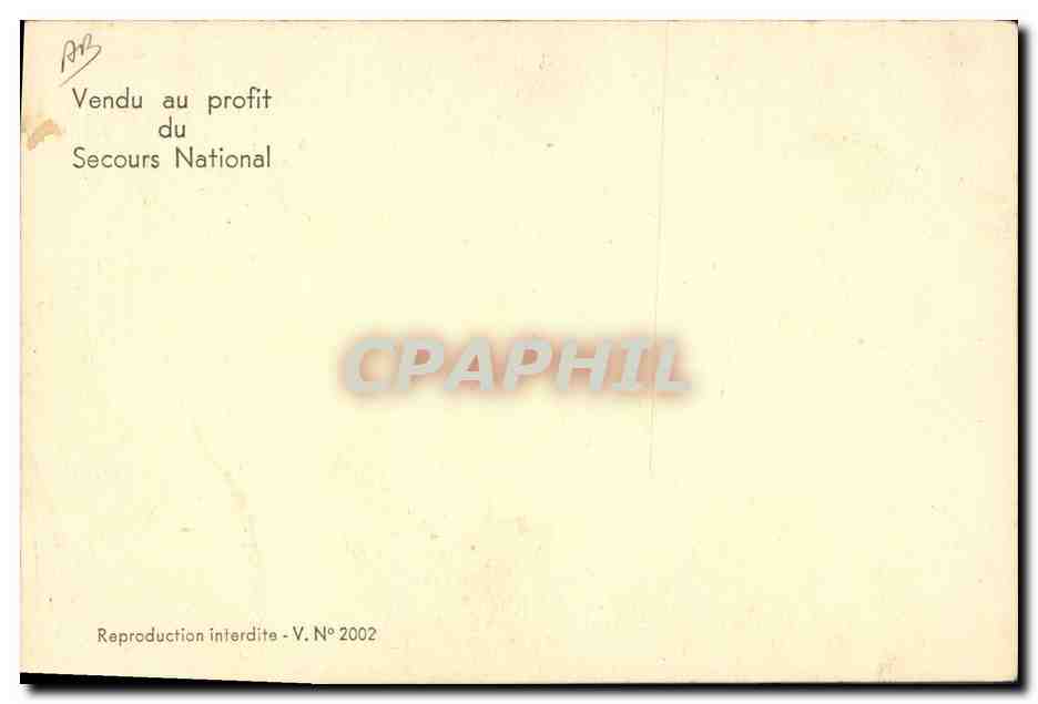 Philippe Pétain — Déclaration de dévouement — Éditeur CPAPHIL, V.N° 2002 — Verso