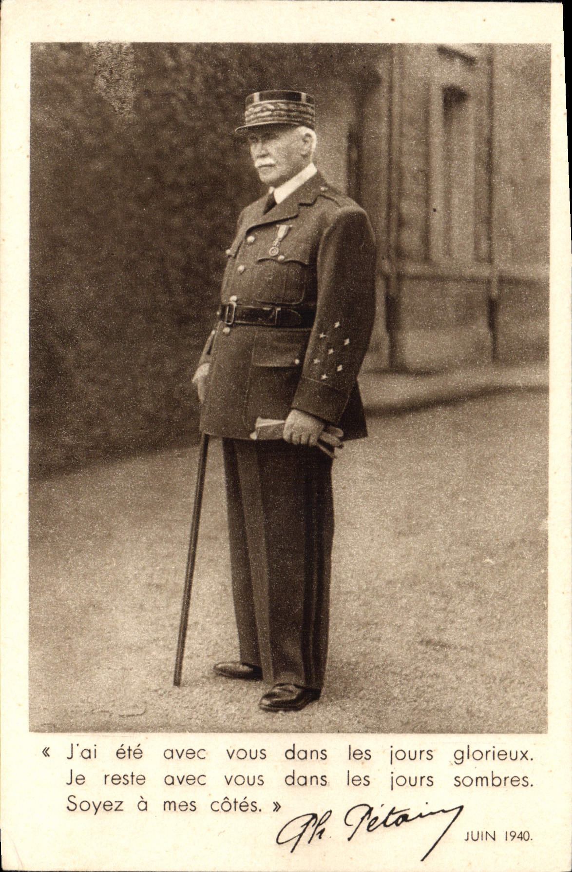 Philippe Pétain — Portrait militaire — Gravure et impression E. Dastous & Cie, Paris