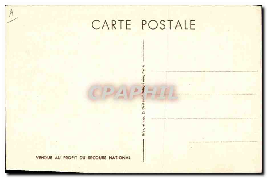 Philippe Pétain — Portrait militaire — Gravure et impression E. Dastous & Cie, Paris — Reverso