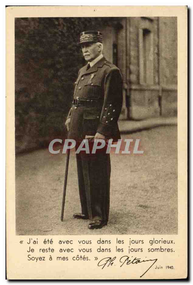 CPA Militaria Philippe Petain 