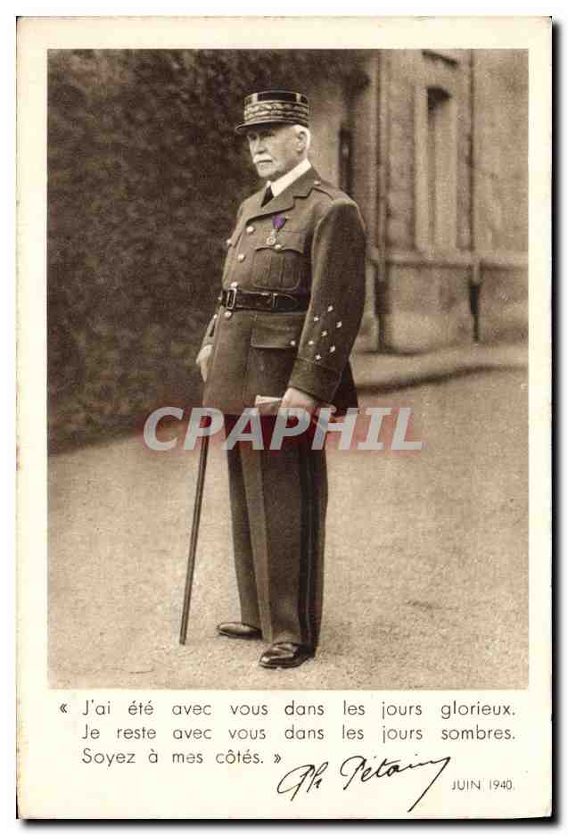 Maréchal Philippe Pétain — Citoyens, je reste avec vous dans les jours sombres — Éditeur E. Devosse-Négrauze, Paris