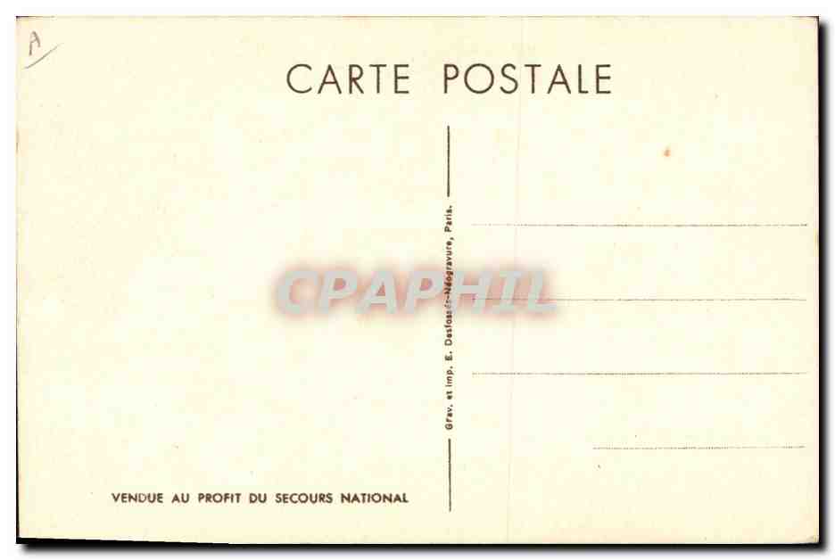 Philippe Pétain — portrait militaire — gravure et impression E. Daslois-Négravure, Paris — Verso