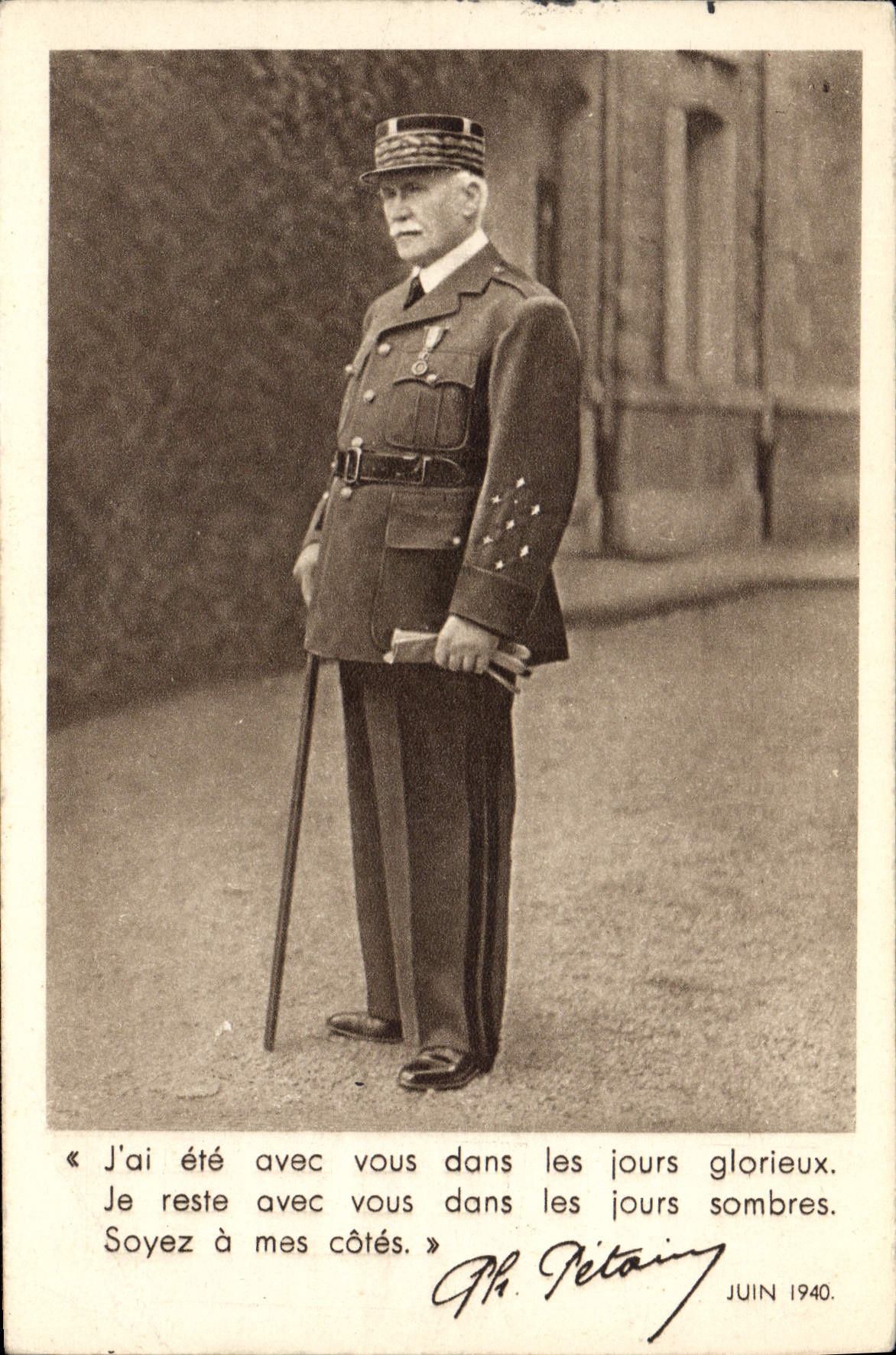 Maréchal Philippe Pétain — Portrait en uniforme — E. Delossièvre, Paris