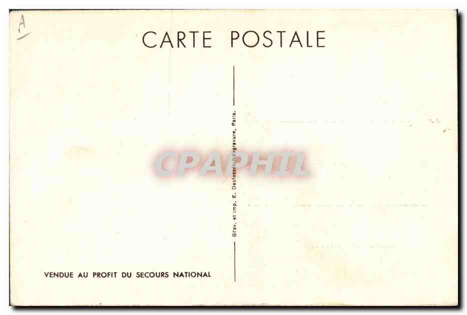 Maréchal Philippe Pétain — Portrait en uniforme — E. Delossièvre, Paris — Rückseite