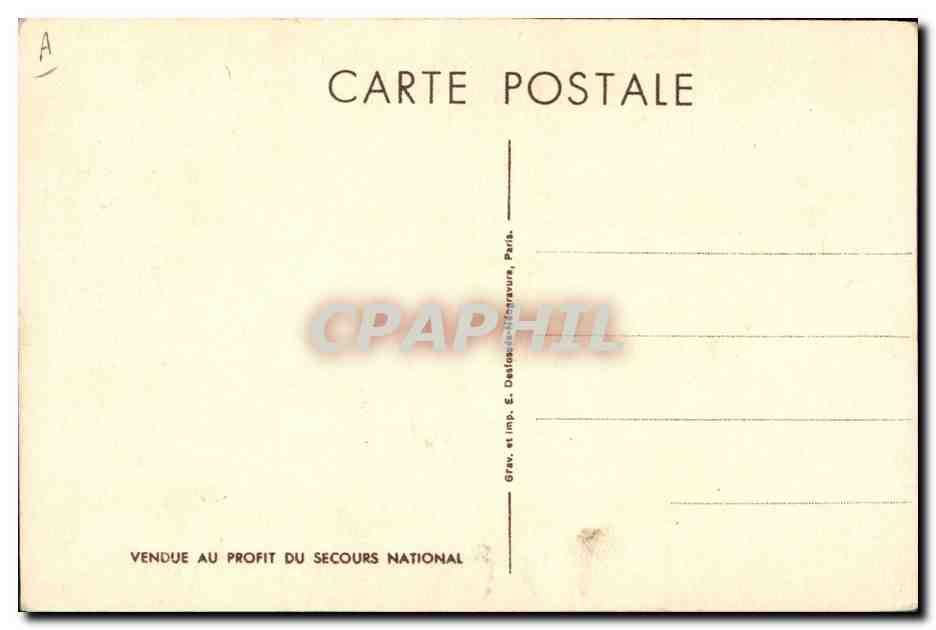 Philippe Pétain — « J'ai été avec vous dans les jours glorieux » — Grav. et imp. E. Dastos-de-Négravure, Paris — Reverso