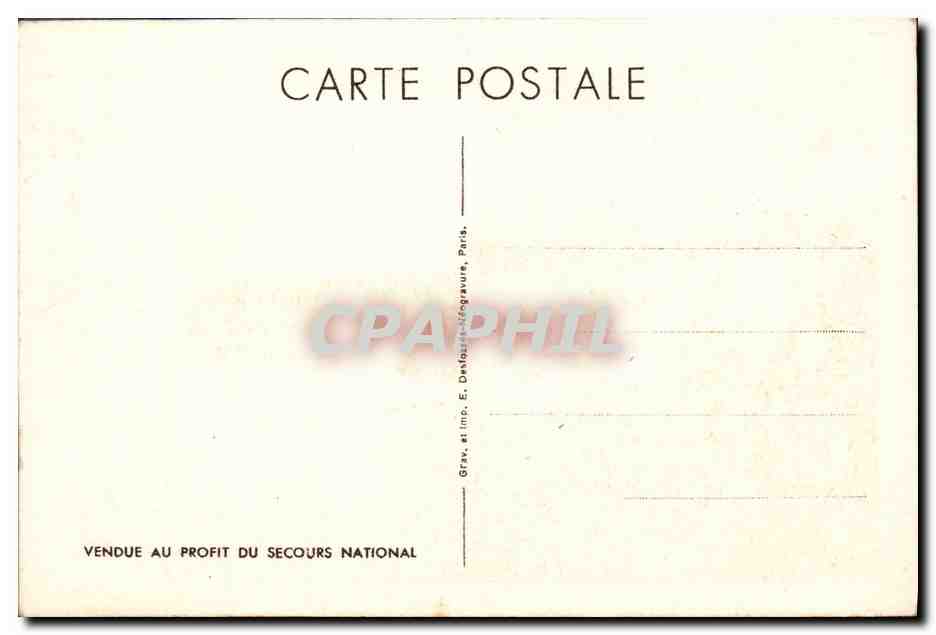 Philippe Pétain — portrait militaire — G. Frix & Imp. E. Davilas-Breguware, Paris — Verso