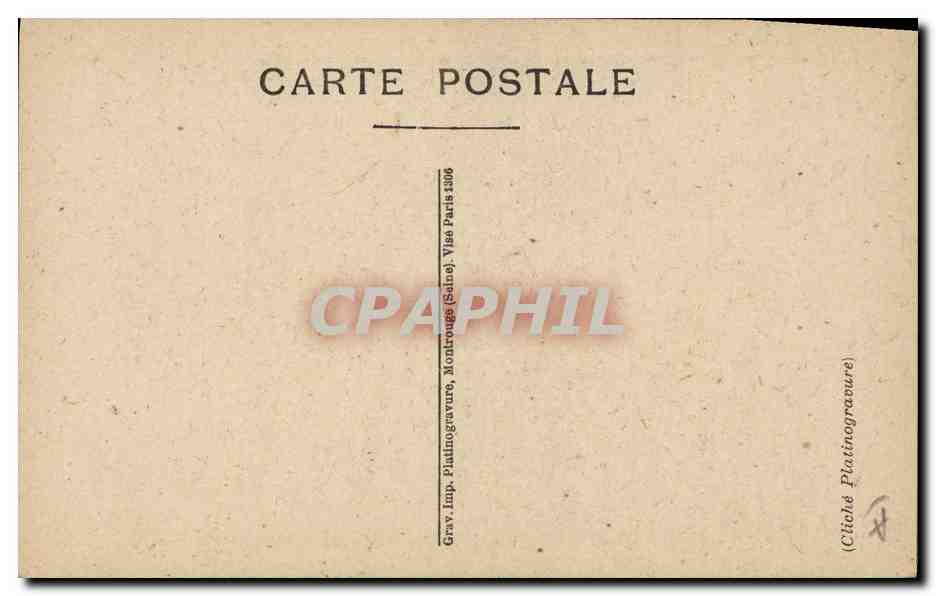 Maréchal Pétain — Commandant en Chef des Armées Françaises du Nord et du Nord-Est — Grav. Imp. Platinogravure, Montrouge (Sèine), Paris — Verso
