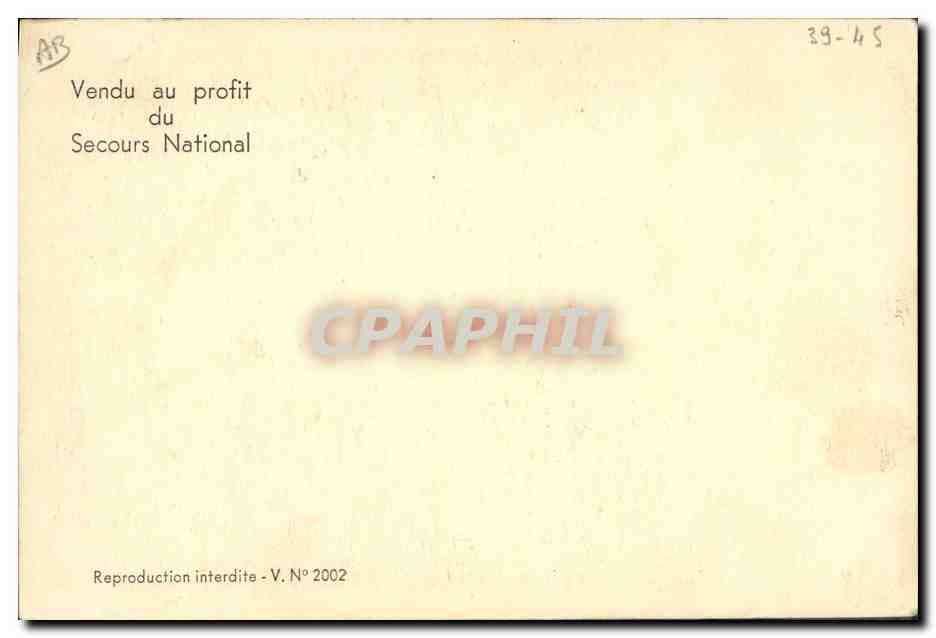 Philippe Pétain — Déclaration de 1940 — CPAPHIL V.2002 — Verso