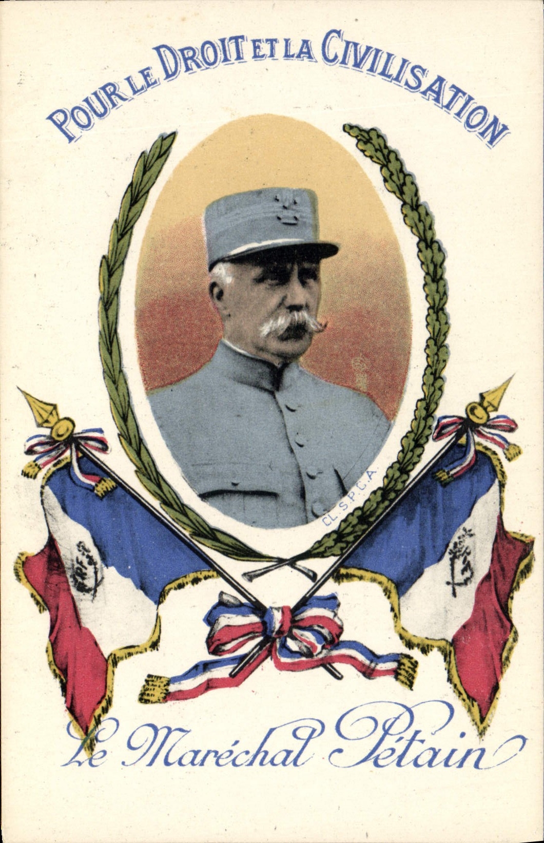 CPA Militaria Marechal Petain Pour le droit a la civilisation 