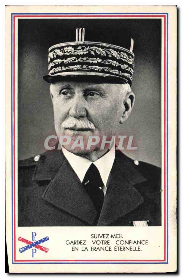 Maréchal Philippe Pétain — Appel à la confiance — Photo Draeger, n°133