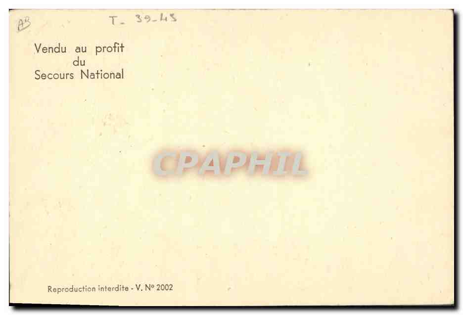 Maréchal Philippe Pétain — Déclaration de juin 1940 — CPAPHIL — Verso