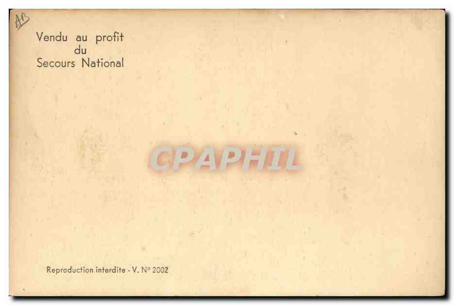 CPA Militaria Petain  — Verso