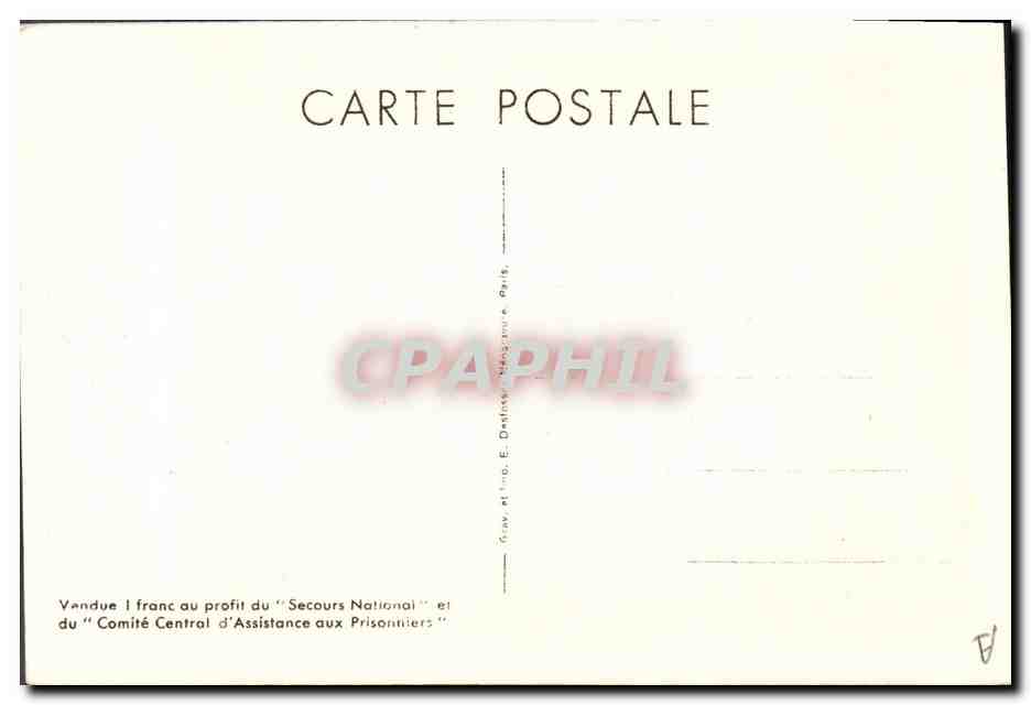 Charles de Gaulle — portrait militaire — Reproduction interdite V. 1199 — Verso