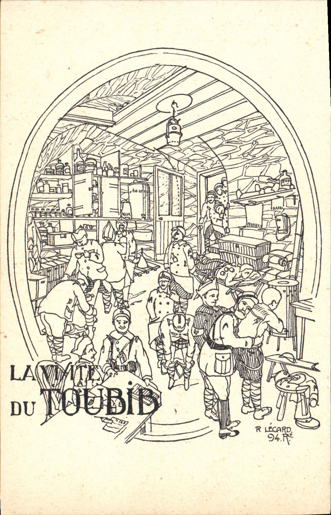 CPA Militaria La visite du toubib Docteur 