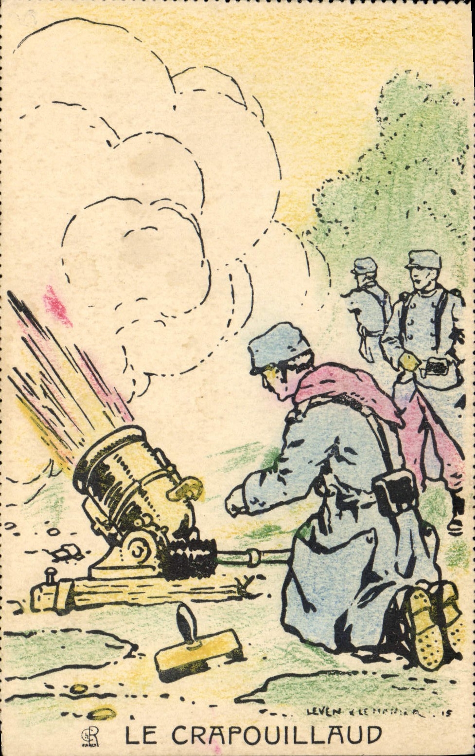 CPA Militaria Le crapouillard 