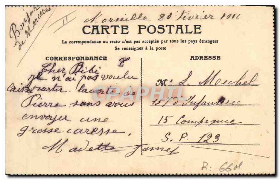 CPA Militaria Le crapouillard  — Rückseite